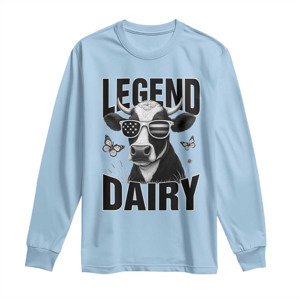 Legend Dairy Long Sleeve Shirt Funny Farmer Milk Joke Cow - Wonder Print Shop