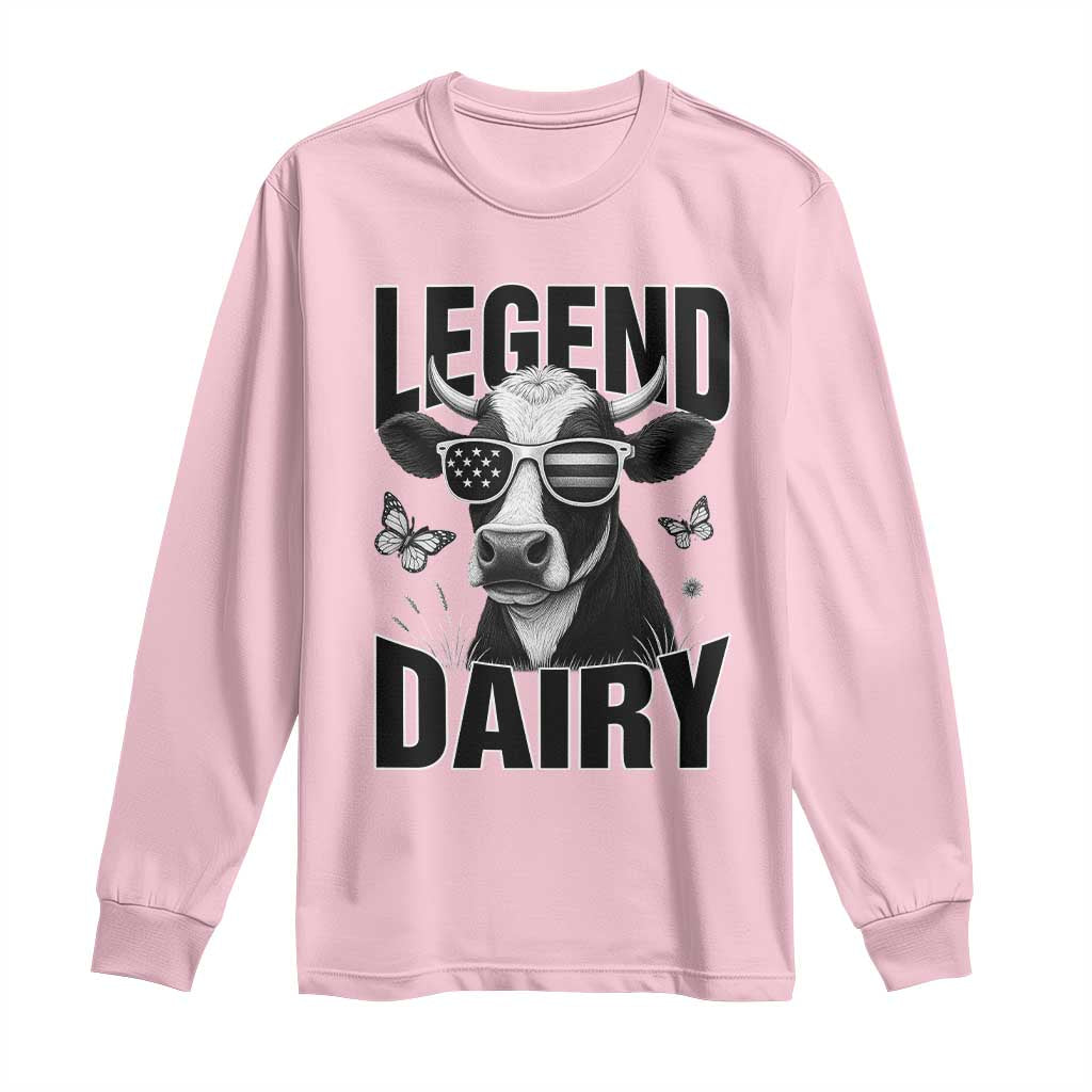 Legend Dairy Long Sleeve Shirt Funny Farmer Milk Joke Cow - Wonder Print Shop
