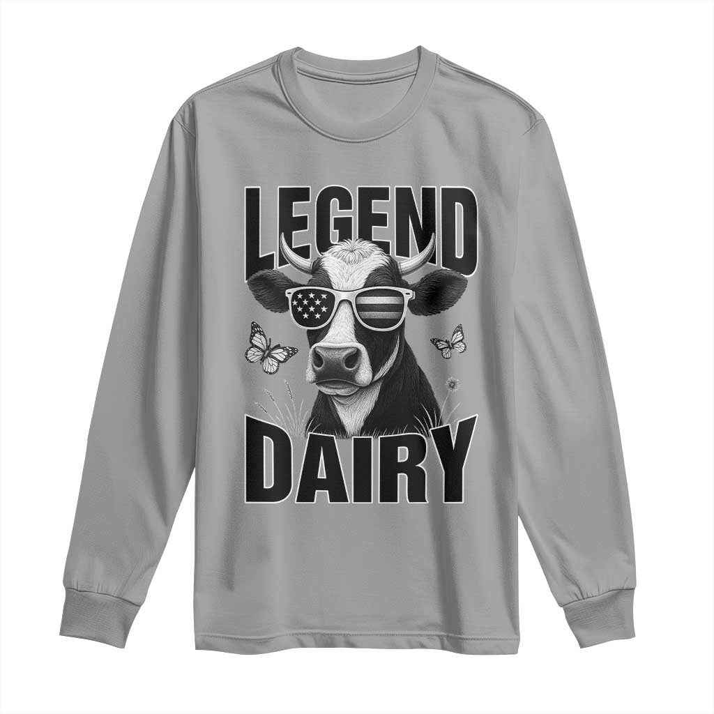 Legend Dairy Long Sleeve Shirt Funny Farmer Milk Joke Cow - Wonder Print Shop