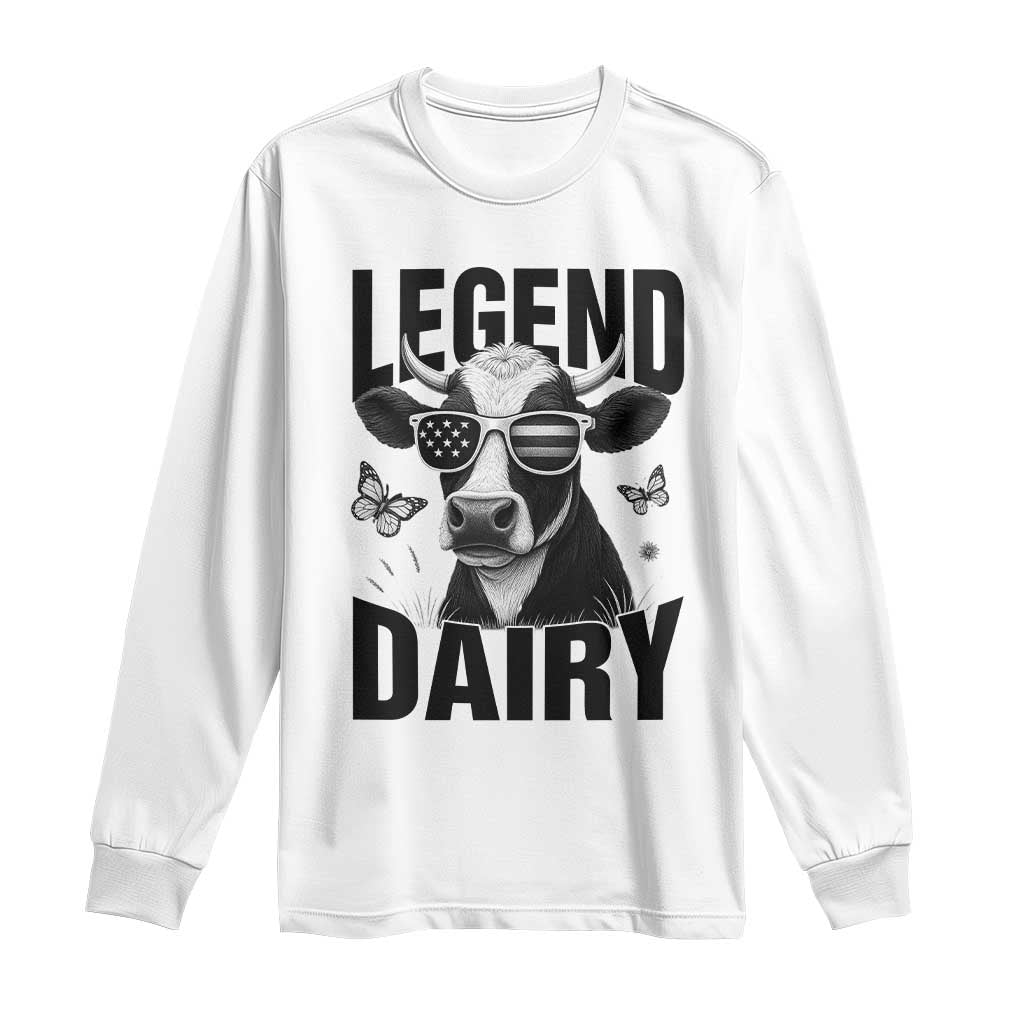 Legend Dairy Long Sleeve Shirt Funny Farmer Milk Joke Cow - Wonder Print Shop