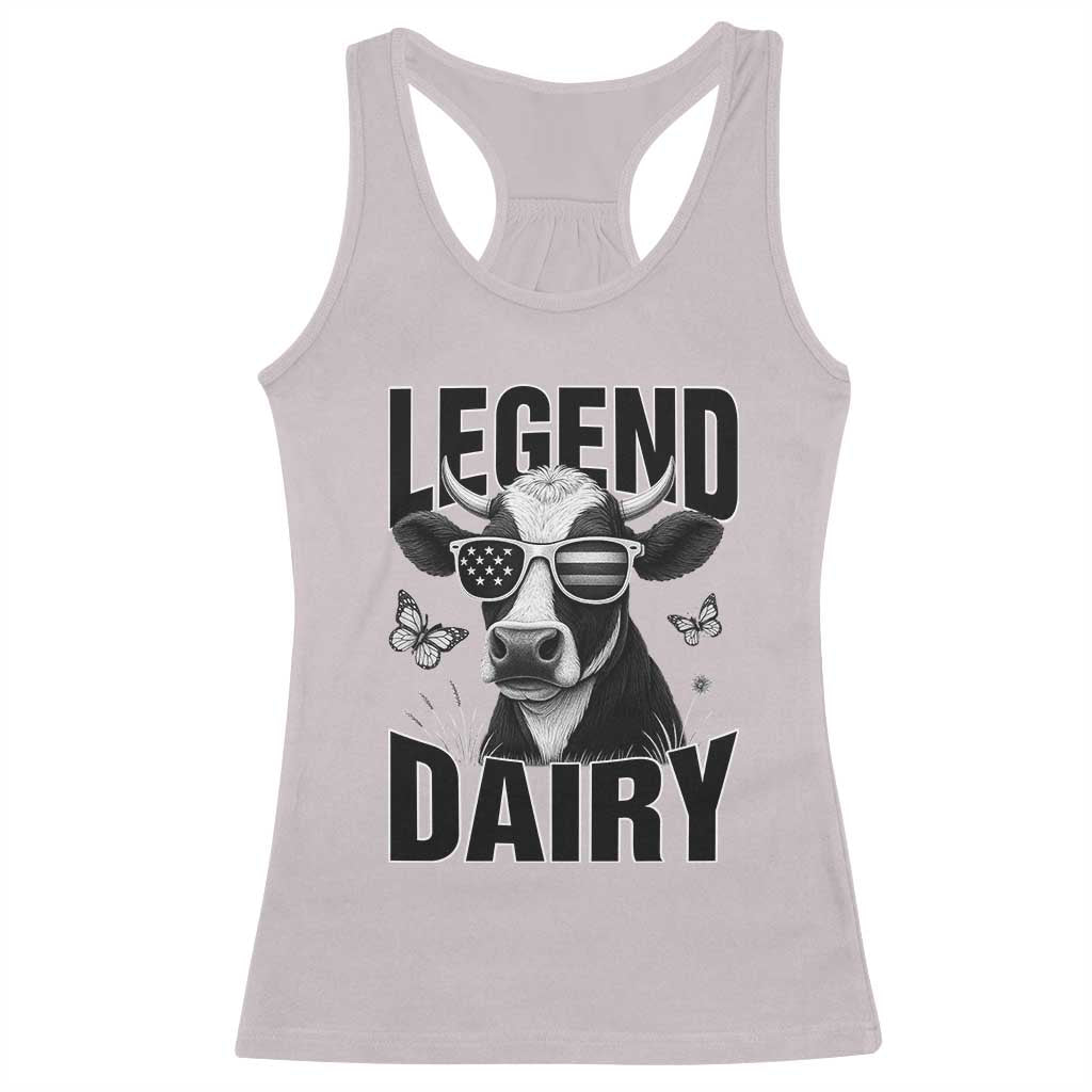 Legend Dairy Racerback Tank Top Funny Farmer Milk Joke Cow - Wonder Print Shop