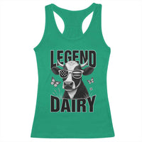 Legend Dairy Racerback Tank Top Funny Farmer Milk Joke Cow - Wonder Print Shop