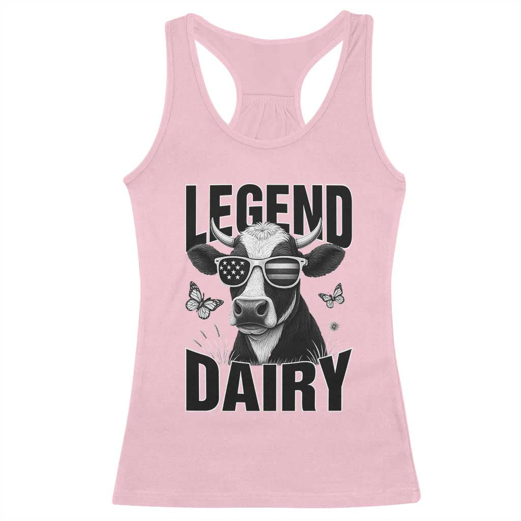 Legend Dairy Racerback Tank Top Funny Farmer Milk Joke Cow - Wonder Print Shop