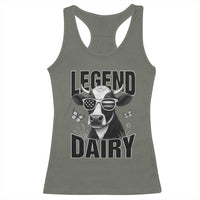 Legend Dairy Racerback Tank Top Funny Farmer Milk Joke Cow - Wonder Print Shop