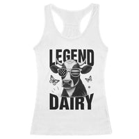 Legend Dairy Racerback Tank Top Funny Farmer Milk Joke Cow - Wonder Print Shop