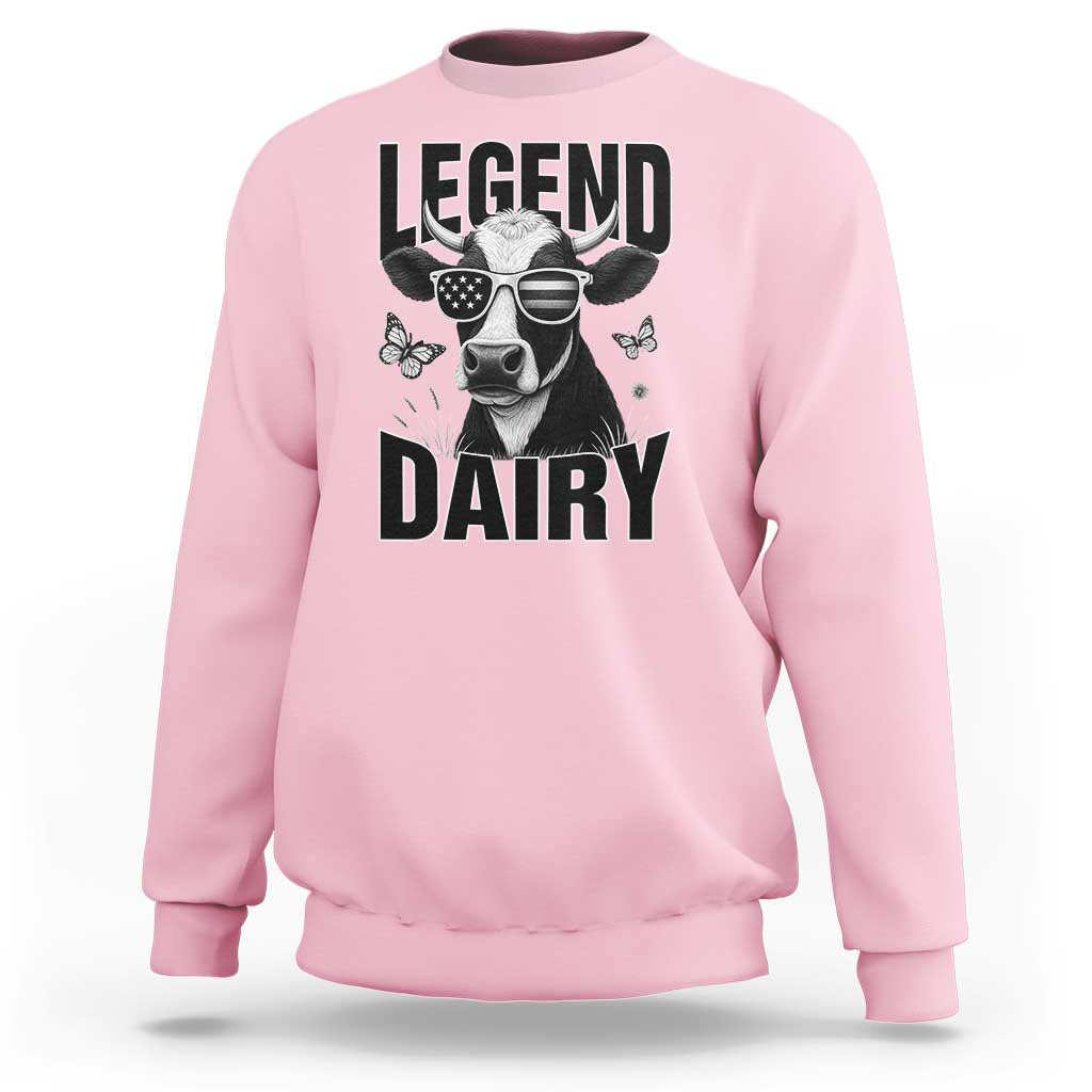 Legend Dairy Sweatshirt Funny Farmer Milk Joke Cow - Wonder Print Shop