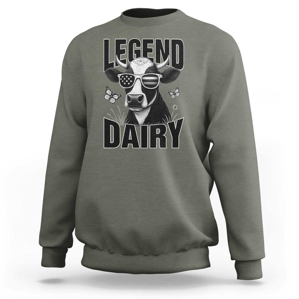 Legend Dairy Sweatshirt Funny Farmer Milk Joke Cow - Wonder Print Shop