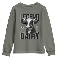 Legend Dairy Youth Sweatshirt Funny Farmer Milk Joke Cow - Wonder Print Shop