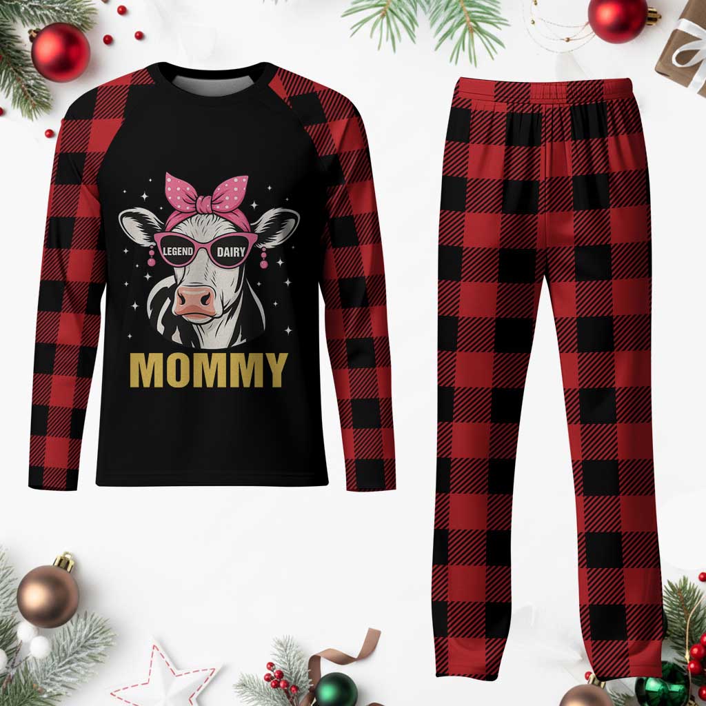 Legend Dairy Mommy Plaid Pajama Set Funny Farmer Milk Joke Cow Mothers Day - Wonder Print Shop