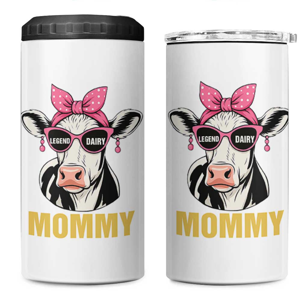 Legend Dairy Mommy 4 in 1 Can Cooler Tumbler Funny Farmer Milk Joke Cow Mothers Day