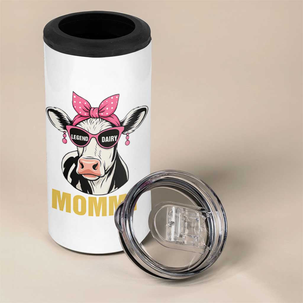 Legend Dairy Mommy 4 in 1 Can Cooler Tumbler Funny Farmer Milk Joke Cow Mothers Day