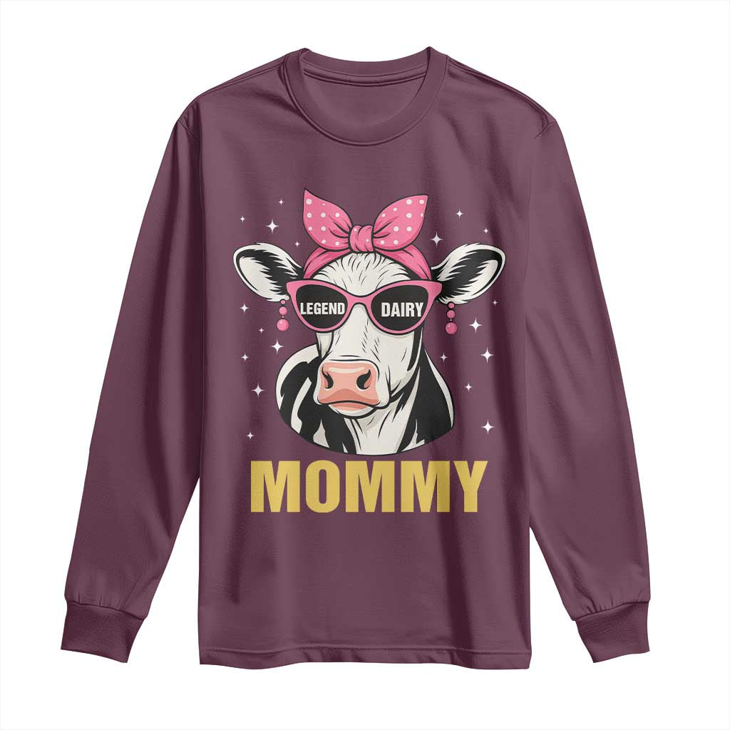 Legend Dairy Mommy Long Sleeve Shirt Funny Farmer Milk Joke Cow Mothers Day - Wonder Print Shop