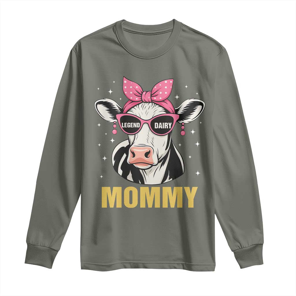 Legend Dairy Mommy Long Sleeve Shirt Funny Farmer Milk Joke Cow Mothers Day - Wonder Print Shop