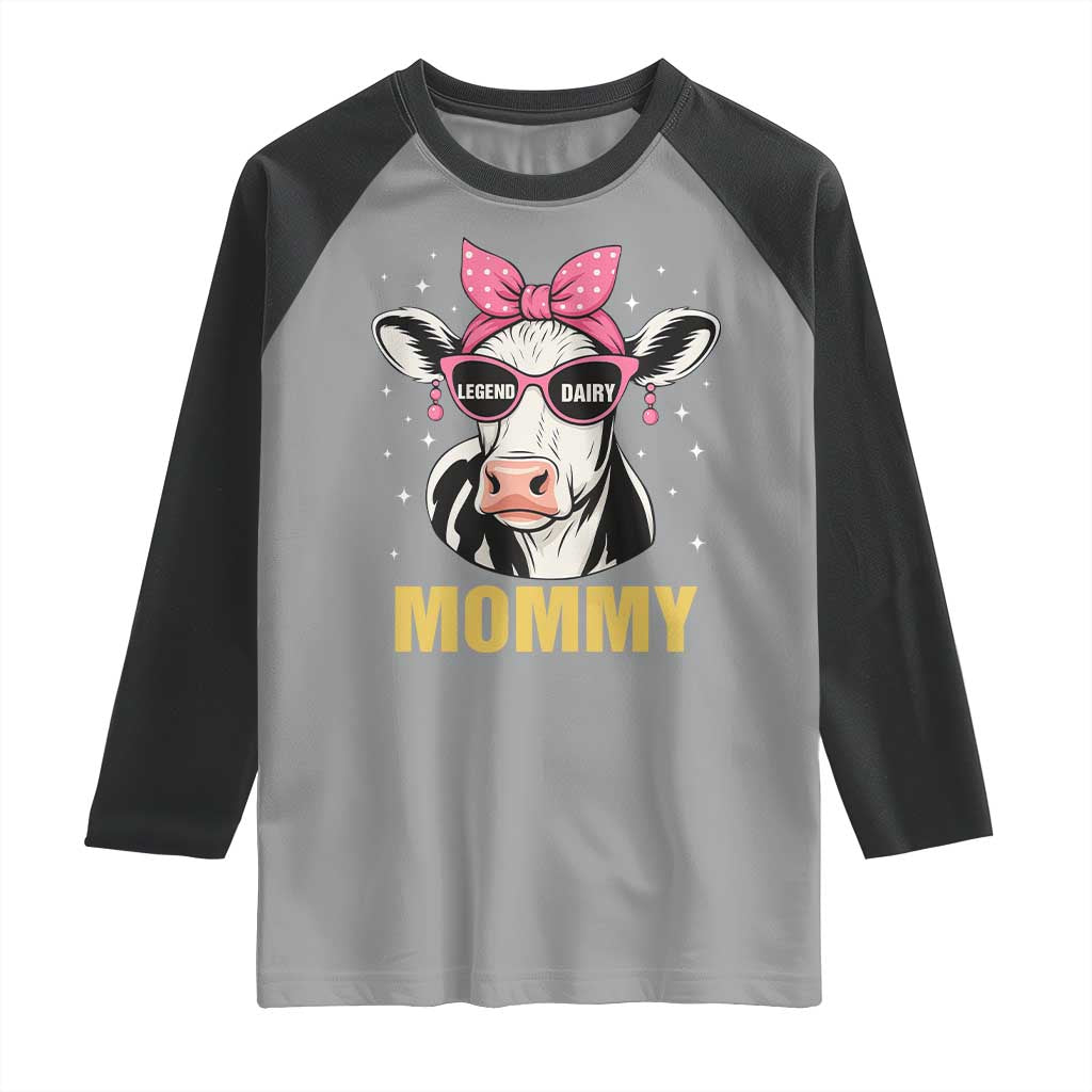 Legend Dairy Mommy Raglan Shirt Funny Farmer Milk Joke Cow Mothers Day - Wonder Print Shop
