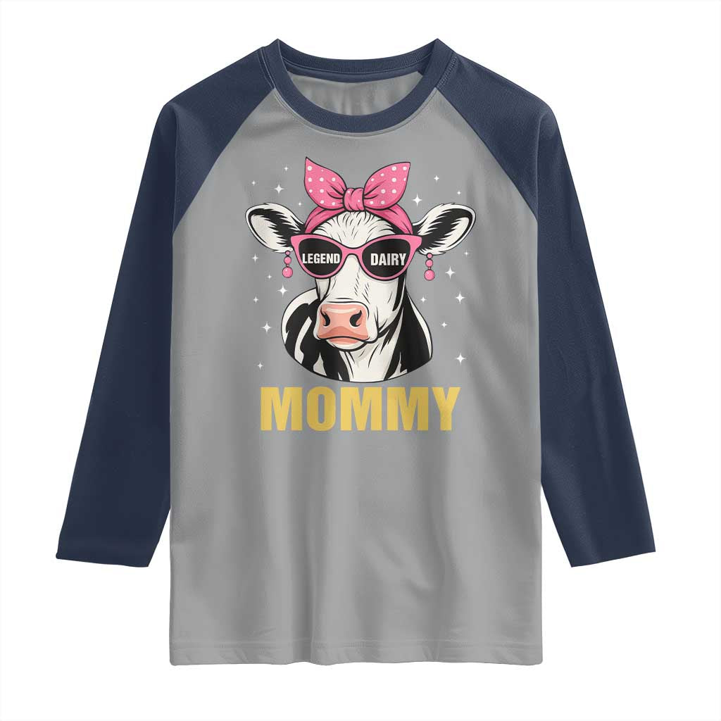 Legend Dairy Mommy Raglan Shirt Funny Farmer Milk Joke Cow Mothers Day - Wonder Print Shop