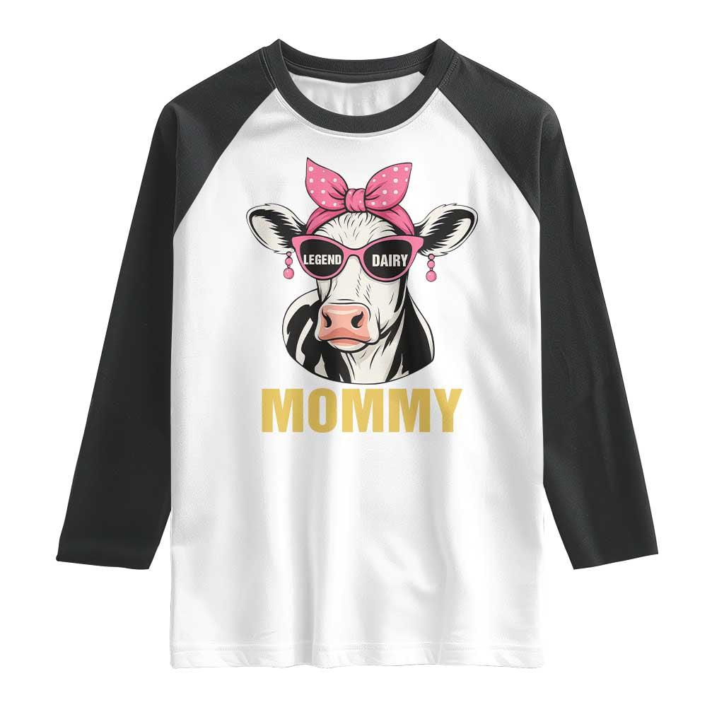 Legend Dairy Mommy Raglan Shirt Funny Farmer Milk Joke Cow Mothers Day - Wonder Print Shop