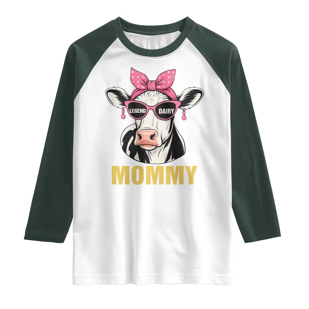 Legend Dairy Mommy Raglan Shirt Funny Farmer Milk Joke Cow Mothers Day - Wonder Print Shop