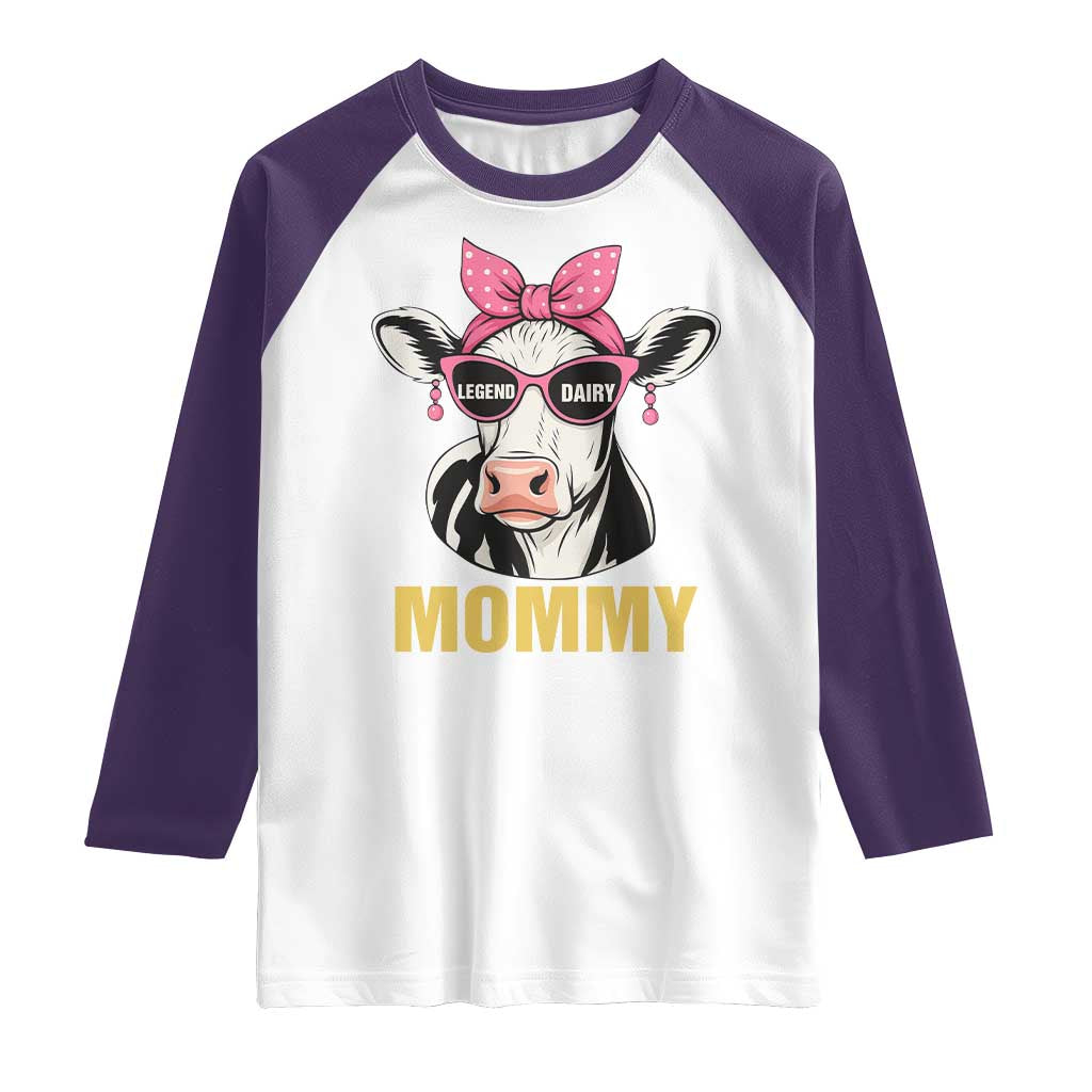 Legend Dairy Mommy Raglan Shirt Funny Farmer Milk Joke Cow Mothers Day - Wonder Print Shop