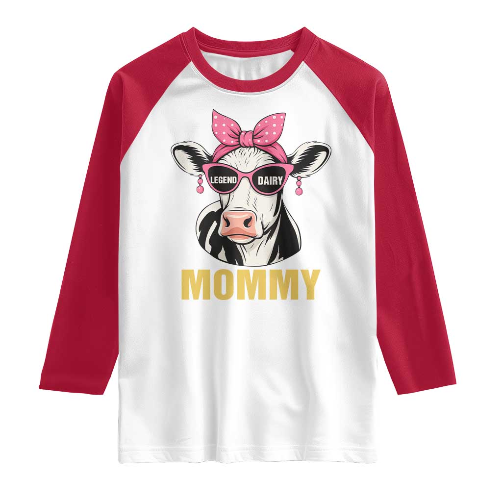 Legend Dairy Mommy Raglan Shirt Funny Farmer Milk Joke Cow Mothers Day - Wonder Print Shop