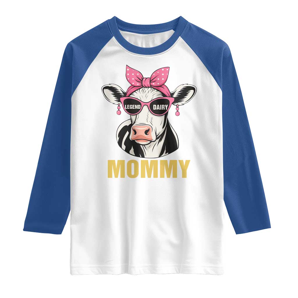 Legend Dairy Mommy Raglan Shirt Funny Farmer Milk Joke Cow Mothers Day - Wonder Print Shop