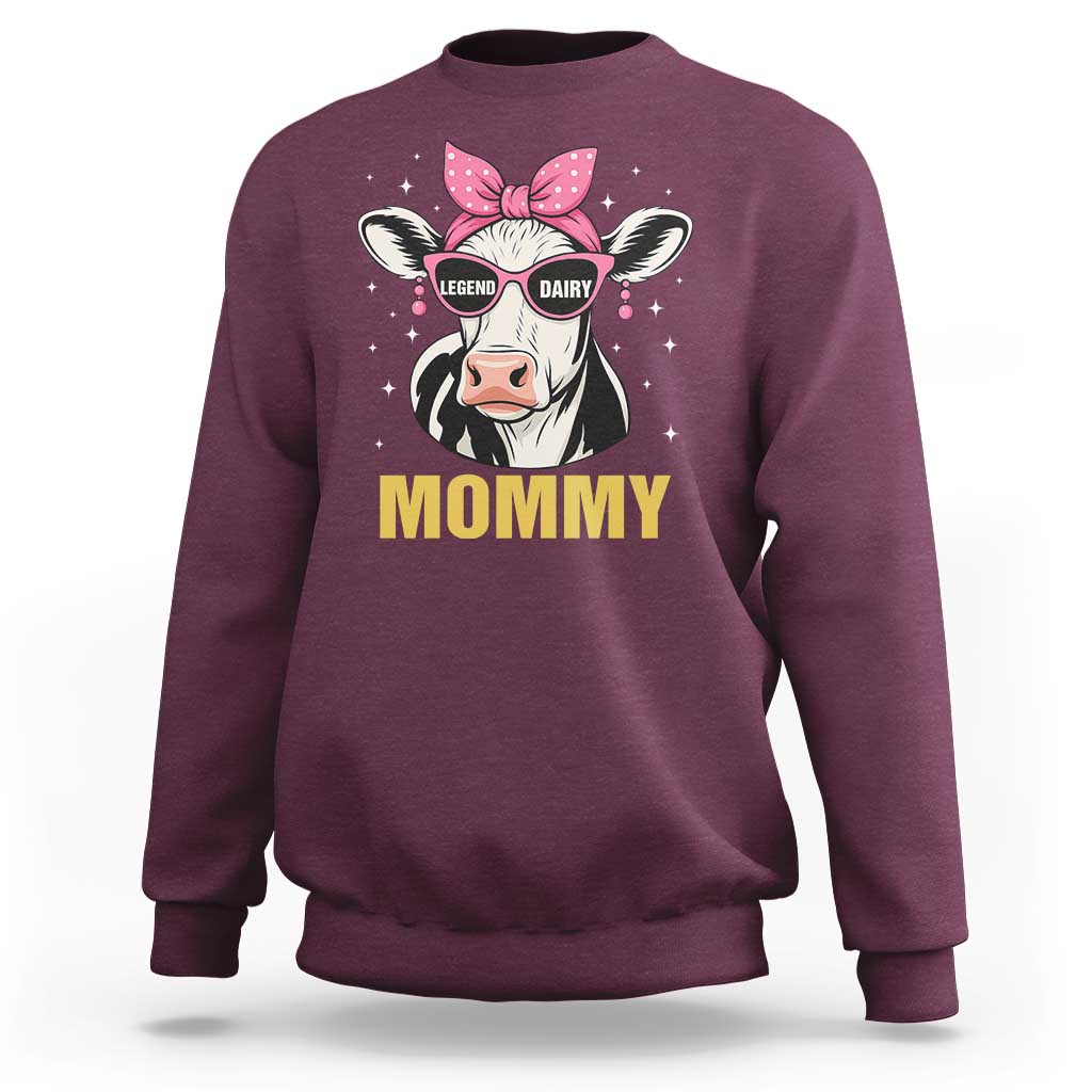 Legend Dairy Mommy Sweatshirt Funny Farmer Milk Joke Cow Mothers Day - Wonder Print Shop