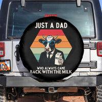 Just A Dad Who Always Came Back With The Milk Spare Tire Cover Funny Cow Father's Day - Wonder Print Shop