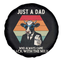 Just A Dad Who Always Came Back With The Milk Spare Tire Cover Funny Cow Father's Day - Wonder Print Shop