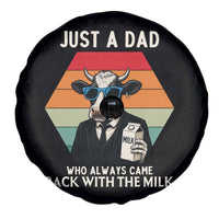 Just A Dad Who Always Came Back With The Milk Spare Tire Cover Funny Cow Father's Day - Wonder Print Shop