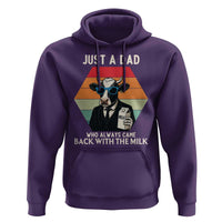 Just A Dad Who Always Came Back With The Milk Hoodie Funny Cow Father's Day - Wonder Print Shop