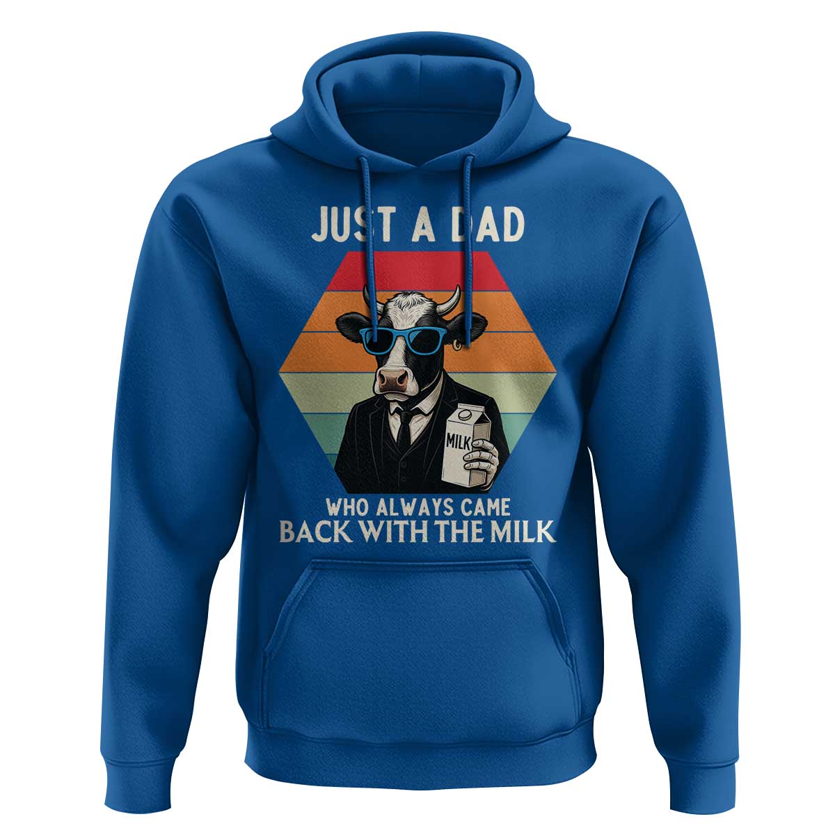 Just A Dad Who Always Came Back With The Milk Hoodie Funny Cow Father's Day - Wonder Print Shop