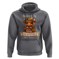 Apparently I Have An Attitude Who Knew Hoodie Funny Sarcasm Highland Cow - Wonder Print Shop