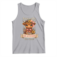 Apparently I Have An Attitude Who Knew Tank Top Funny Sarcasm Highland Cow - Wonder Print Shop
