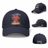 Easily Distracted By Cow And Coffee Baseball Cap Funny Highland Cow