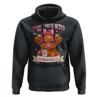 Easily Distracted By Cow And Coffee Hoodie Funny Highland Cow - Wonder Print Shop