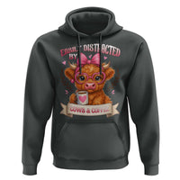 Easily Distracted By Cow And Coffee Hoodie Funny Highland Cow - Wonder Print Shop