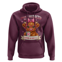 Easily Distracted By Cow And Coffee Hoodie Funny Highland Cow - Wonder Print Shop