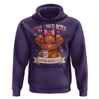 Easily Distracted By Cow And Coffee Hoodie Funny Highland Cow - Wonder Print Shop