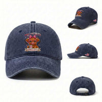 Easily Distracted By Cow And Coffee Washed Cotton Baseball Cap Funny Highland Cow