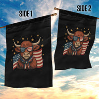 Funny Highland Cow Garden Flag USA Flag Patriotic Cow Farmer - Wonder Print Shop
