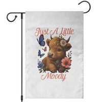 Just A Little Moody Garden Flag Funny Sarcasm Highland Cow - Wonder Print Shop