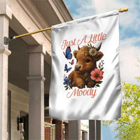 Just A Little Moody Garden Flag Funny Sarcasm Highland Cow - Wonder Print Shop