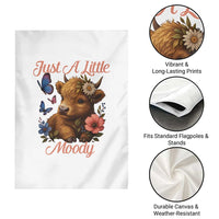 Just A Little Moody Garden Flag Funny Sarcasm Highland Cow - Wonder Print Shop