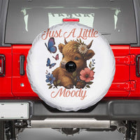 Just A Little Moody Spare Tire Cover Funny Sarcasm Highland Cow - Wonder Print Shop