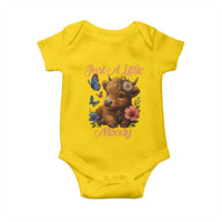 Just A Little Moody Baby Onesie Funny Sarcasm Highland Cow - Wonder Print Shop