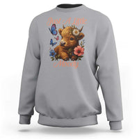 Just A Little Moody Sweatshirt Funny Sarcasm Highland Cow - Wonder Print Shop