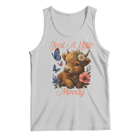 Just A Little Moody Tank Top Funny Sarcasm Highland Cow - Wonder Print Shop