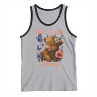 Just A Little Moody Tank Top Funny Sarcasm Highland Cow - Wonder Print Shop