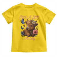 Just A Little Moody Toddler T Shirt Funny Sarcasm Highland Cow - Wonder Print Shop