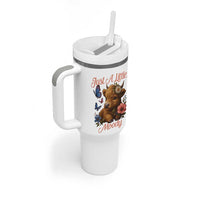 Just A Little Moody Tumbler With Handle Funny Sarcasm Highland Cow