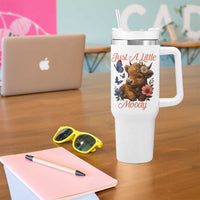 Just A Little Moody Tumbler With Handle Funny Sarcasm Highland Cow
